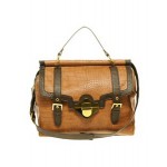 ASOS Faux Croc Tuck Lock Day Bag
