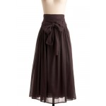 In Tandem Midi Skirt in Charcoal | Mod Retro Vintage Skirts | ModCloth.com