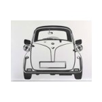 Виниловая наклейка 'Машина Isetta' - M. Интернет-магазин подарков PichShop.ru