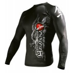 Blue Dragon : online retail shop for Martial Arts and Free Fight : Mixed Martial Arts (MMA) : Rashguard (stretch top) : Rashguard Hayabusa Mizuchi long sleeves - black