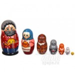 Изделия народных промыслов Матрешка Колобок (7 персонажей)