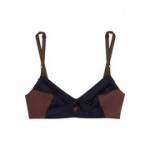 VPL | Lichen satin-paneled stretch-cotton triangle bra | NET-A-PORTER.COM