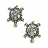 Серьги-гвоздики Shirley в виде черепахи | Зеленый | Accessorize